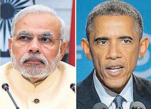 பிரதமர் நரேந்திர மோடியிடம் யோகாவின் பயனை கேட்டறிந்த பராக் ஒபாமா