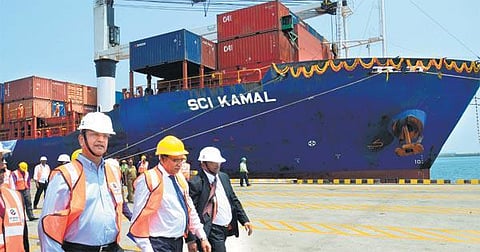 சென்னை - மியான்மர் சரக்குக் கப்பல் போக்குவரத்து: மத்திய கப்பல் துறை செயலாளர் தொடங்கி வைத்தார்