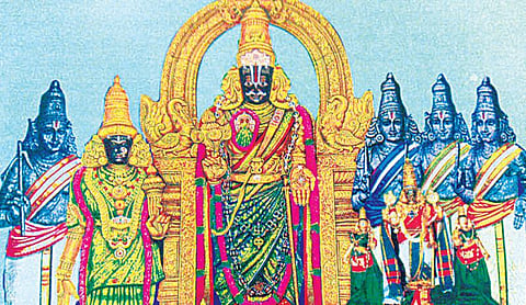 குடும்பத்தோடு அருள் பாலிக்கும் பெருமாள்