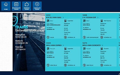 ரயில் சேவைக்கான செயலி