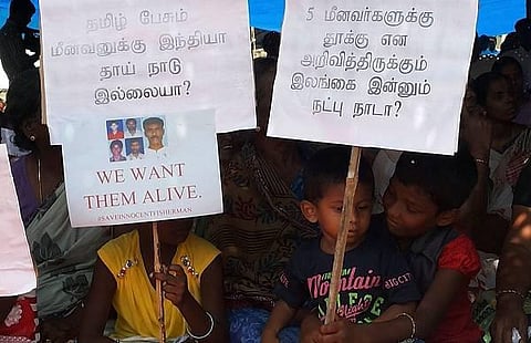 ஐவர் தூக்கு தண்டனைக்கு எதிர்ப்பு: தங்கச்சிமடத்தில் மீனவர்கள் உண்ணாவிரதம்