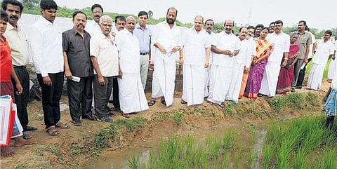 பருவமழை இல்லாததால் விவசாயம் பாதிப்பு: பயிர் சேதத்தை ஆய்வு செய்த அமைச்சரிடம் விவசாயிகள் ஆதங்கம்