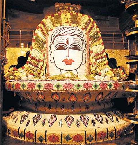 தஞ்சை பெருவுடையாருக்கு அன்னாபிஷேகம்: 1,000 கிலோ காய், கனிகளால் அலங்காரம்