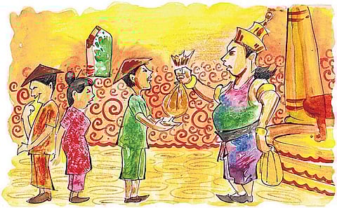 குறும்புத் தலையால் வந்த மரம் - பர்மிய நாட்டுப்புறக் கதை