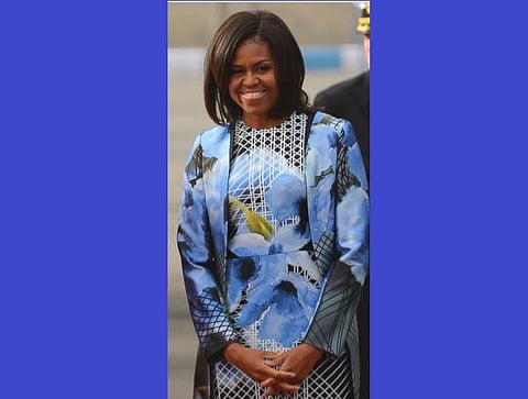 இந்தியாவில் ஒபாமா:கவனத்தை ஈர்த்த பயணம் - மிஷெலுக்கு இந்தியர் வடிவமைத்த ஆடை