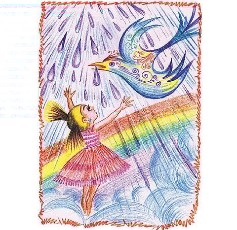 மழைக்கொத்தியைக் கண்டுபிடித்த சிறுமி!