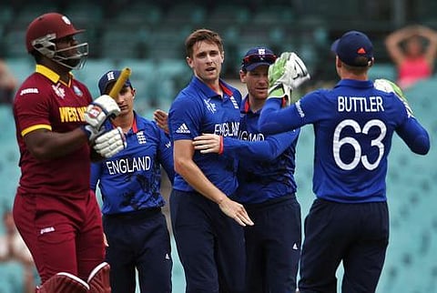 உலகக்கோப்பை பயிற்சி ஆட்டம்: கிறிஸ் வோக்ஸ் அபார பந்துவீச்சு; மே.இ.தீவுகளை வீழ்த்தியது இங்கிலாந்து