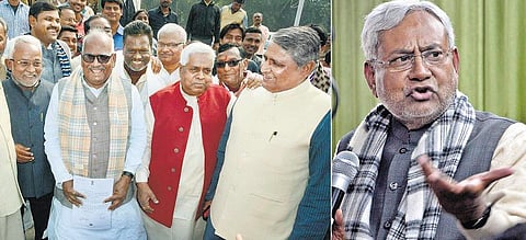 பிஹாரில் ஆட்சி அமைக்க உரிமை கோருகிறார் நிதிஷ்