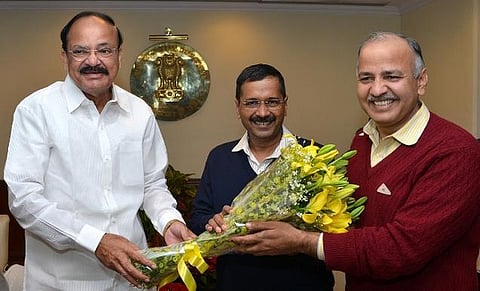 வெங்கய்ய நாயுடுவுடன் கேஜ்ரிவால் சந்திப்பு: டெல்லிக்கு மாநில அந்தஸ்து உட்பட மத்திய அரசிடம் 4 கோரிக்கைகள்