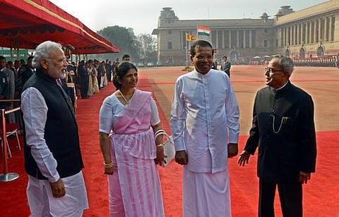 இந்தியா - இலங்கை உறவு மேலும் வலுவடையும்: மோடியை சந்தித்த பின் சிறிசேனா நம்பிக்கை