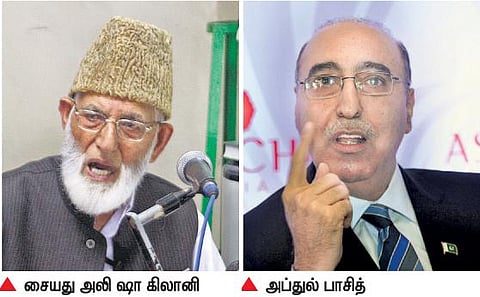 ஹுரியத் தலைவர் கிலானியுடன் பாகிஸ்தான் தூதர் திடீர் சந்திப்பு: மத்திய அரசு கடும் கண்டனம்