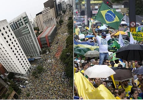 ஊழலில் திளைக்கும் பிரேசில்: அதிபருக்கு எதிராக லட்சக்கணக்கானோர் போராட்டம்