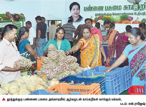 தமிழகத்தில் முதலிடம்: தூத்துக்குடி பண்ணை பசுமை அங்காடி சாதனை