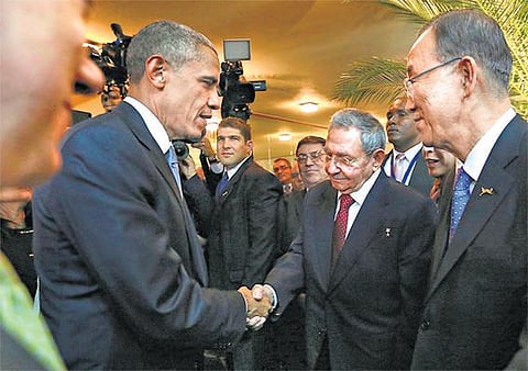 ஒபாமா-காஸ்ட்ரோ கைகுலுக்கல்: அமெரிக்கா-கியூபா உறவில் புதிய அத்தியாயம்