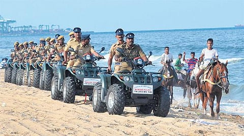 கடலோர ரோந்துக்காக புதிதாக 12 ‘பீச் பைக்’: ஏடிஜிபி சைலேந்திரபாபு தொடங்கி வைத்தார்