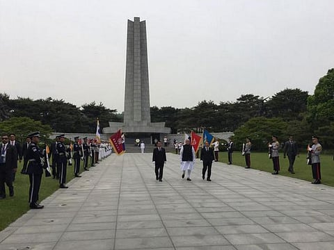 தென் கொரியா சென்றடைந்தார் பிரதமர் நரேந்திர மோடி