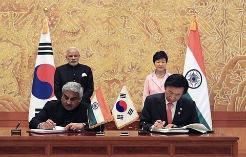 இந்தியா-தென் கொரியா இடையே 7 ஒப்பந்தங்கள்