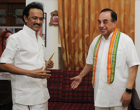 மு.க.ஸ்டாலின் சந்திப்பு: சுப்பிரமணியன் சுவாமி வியப்பு