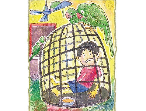 சித்திரக்கதை: கிளிக்கூண்டு கனவு