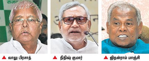 ஜாதிவாரி மக்கள்தொகை கணக்கெடுப்பு விவரங்களை வெளியிட வேண்டும்: நிதிஷ், லாலு, மாஞ்சி வலியுறுத்தல்