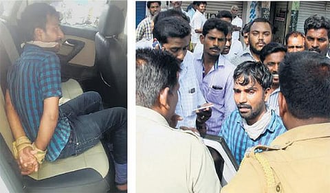 காதலித்து திருமணம் செய்ததால் ஆத்திரம்: வாய், கைகளை கட்டி காருக்குள் இளைஞர் அடைப்பு - 10 மணி நேரத்துக்குப் பின்னர் மீட்கப்பட்டார்