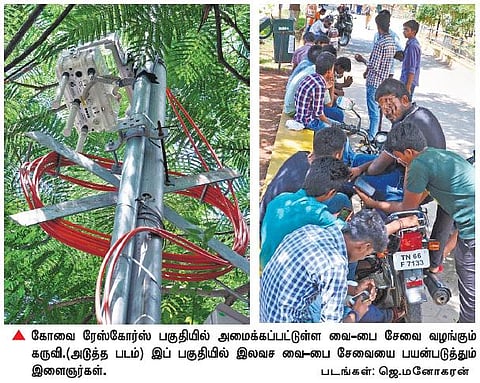 கோவை மாநகராட்சியின் இலவச வை-பை சேவையில் தேவையற்ற இணையதளங்களை முடக்க வலியுறுத்தல்