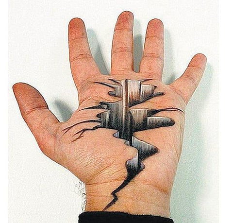 3டி ஓவியம்: இருக்கு ஆனா இல்ல