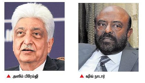 தகவல் தொழில்நுட்பத் துறையில் உலகின் முதல் 20 பணக்காரர்கள் பட்டியலில் அஸிம் பிரேம்ஜி, ஷிவ் நாடார்