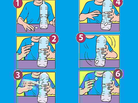 மேஜிக்... மேஜிக்...- பாட்டிலுக்குள் நுழையும் காசு