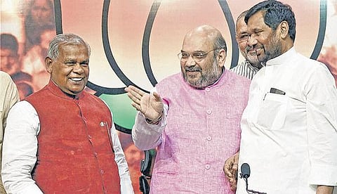 பிஹார் மாநில சட்டப்பேரவைத் தேர்தல்: பாஜக கூட்டணியில் தொகுதி உடன்பாடு - பாஜக 160, எல்ஜேபி 40, ஆர்எஸ்எல்பி 23, எச்ஏஎம் 20