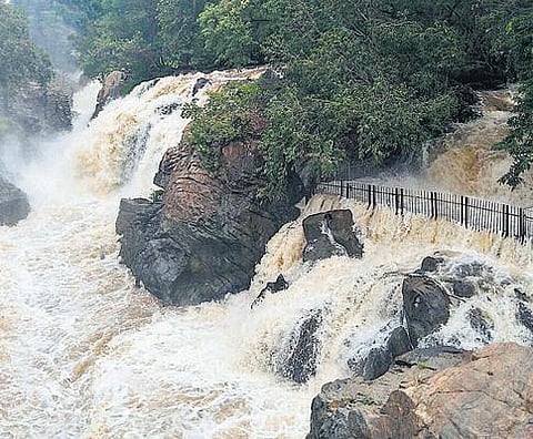 ஒகேனக்கல்லுக்கு நீர்வரத்து அதிகரிப்பு: சுற்றுலா பயணிகள் குளிக்கத் தடை