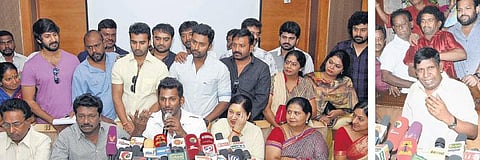 ஜனநாயக முறைப்படி நடிகர் சங்க தேர்தல்: வாபஸ் என்ற பேச்சுக்கே இடமில்லை- சேலத்தில் நடிகர் விஷால் திட்டவட்டம்