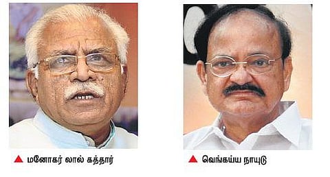 ஹரியாணா முதல்வரின் கருத்து பாஜகவின் நிலைப்பாடு அல்ல: அமைச்சர் வெங்கய்ய நாயுடு விளக்கம்