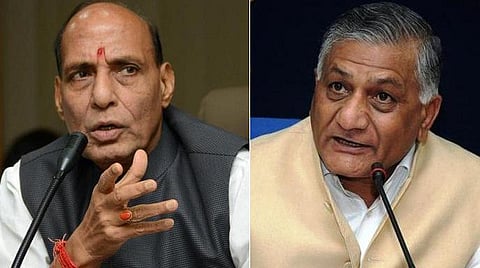 சர்ச்சைப் பேச்சு: அமைச்சர் வி.கே.சிங்குக்கு ராஜ்நாத் கண்டிப்பு