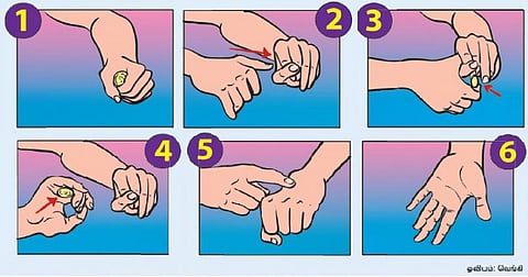மேஜிக்... மேஜிக்... விரல்களுக்குள் மாயமாகும் நாணயம்