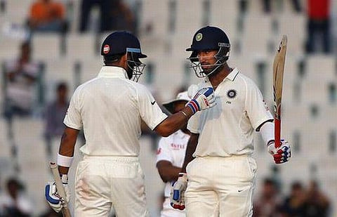 புஜாரா 63 நாட் அவுட்: மொஹாலியில் இந்தியா 142 ரன்கள் முன்னிலை