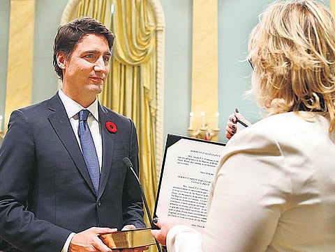 கனடாவின் புதிய பிரதமராக ஜஸ்டின் ட்ருடியூ பதவியேற்றார்