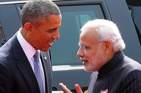 மோடி - ஒபாமா புதிய ஹாட்லைனில் தொடர்பு கொண்டு பேச்சு