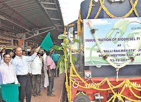 நாட்டிலேயே முதல் முறையாக ஹூப்ளி - பெங்களூரு இடையே ‘பயோ-டீசல்’ விரைவு ரயில்