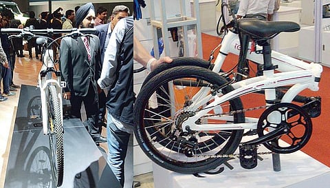 ஆட்டோ எக்ஸ்போவில் பென்ஸ் சைக்கிள்!