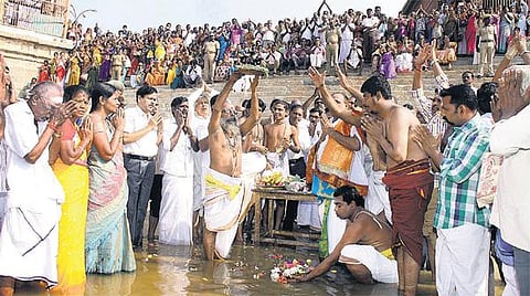 மகாமகக் குளத்தில் அமிர்த நீர் கலப்பு: இன்று முதல் பக்தர்கள் புனித நீராடலாம்