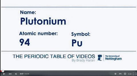 வீடியோ புதிது: புளூட்டோனியம் அறிவோம்