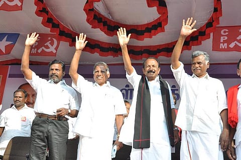 110 தொகுதிகளை எப்படி பிரித்துக் கொள்வது?- ம.ந.கூட்டணி தலைவர்கள் ஆலோசனை