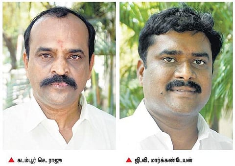 தூத்துக்குடி மாவட்டத்தில் அமைச்சர் சண்முகநாதன், 2 எம்.எல்.ஏ.க்களுக்கு சீட் மறுப்பு: திருச்செந்தூரில் சரத்குமார்