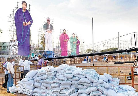 ஜெயலலிதா திருச்சியில் இன்று பிரச்சாரம்: தொண்டர்களுக்காக 5 லட்சம் குடிநீர், மோர், குளுக்கோஸ், ஜூஸ் பாக்கெட்