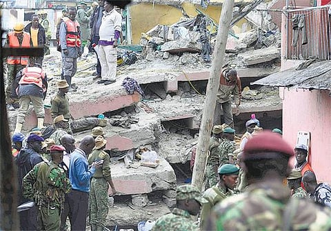 கென்யாவில் 6 மாடி கட்டிடம் இடிந்து 14 பேர் பலி