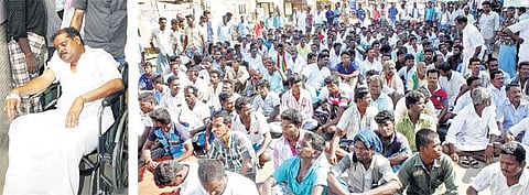 அதிமுகவில் இருந்து நீக்கப்பட்ட சுயேச்சை வேட்பாளர், மனைவி மீது தாக்குதல்: பல இடங்களில் மறியல்; 4 பேர் கைது