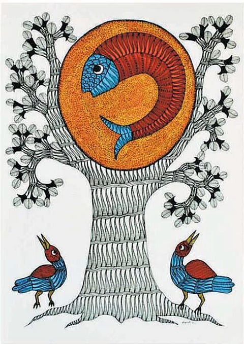 சுவர் ஓவியங்கள்- 5 கோண்டு: ஒளி மங்கா ஓவியம்