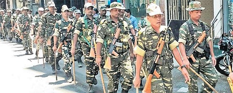 சென்னையில் அனைத்து தொகுதிகளிலும் துணை ராணுவம் கொடி அணிவகுப்பு