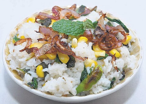 புதினா சோள புலவ்